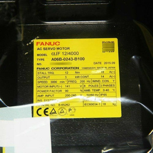 For FANUC A06B-0243-B100  servo motor Free Shipping
