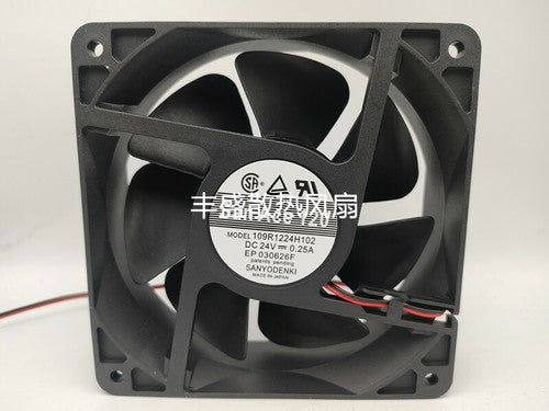 1 PCS SANYO FAN 109R1224H102 DC 24V 0.25A 12038 12CM 2 wire cooling fan