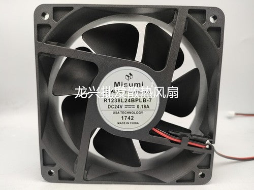 1 PCS MiSUMi Fan R1238L24BPLB-7 DC24V 0.18A 12038 12CM 2 wire cooling fan
