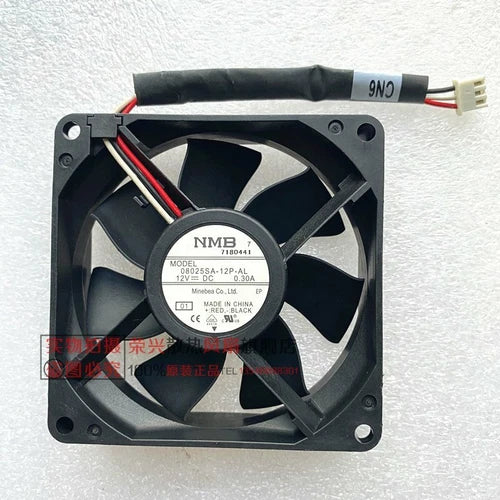 1pc Silent Cooling Fan 12V 0.30A 80*25mm 3pin 08025SA-12P-AL