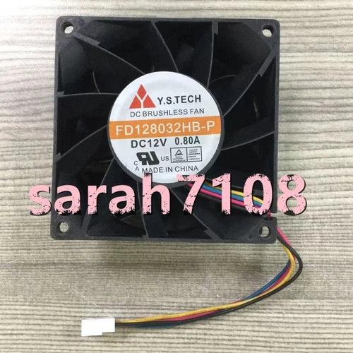 1PC 4-wire cooling fan   FD128032HB-P 12V 0.80A 8032 8CM