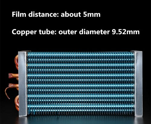 Evaporator Condenser Refrigeration Small Copper Tube Radiator 170*68*183MM