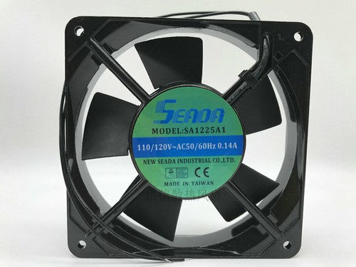 1 PCS SEADA Fan SA1225A1 AC 110/120V 0.14A 12CM 12025 2 Wire Aluminum frame