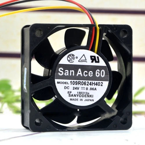 1PC  inverter mute cooling fan 109R0624H402 6cm 6025 24V0.06A