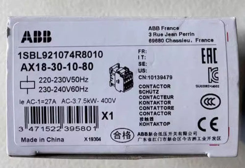 ABB AX18-30-10-80 AC Contactor AC220V
