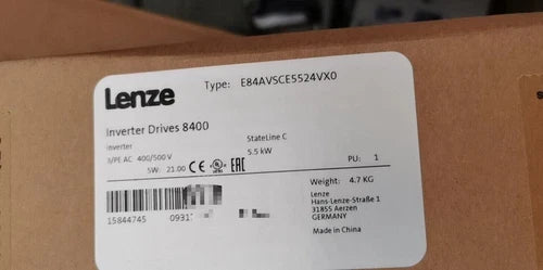 E84AVSCE5524VX0  Sealed  Lenze Frequency Inverter E84AVSCE5524VX0