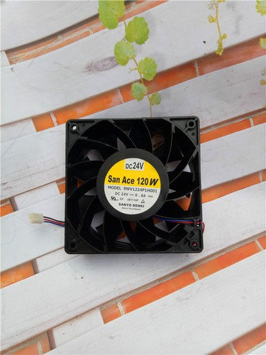 1 PCS SANYO Fan 9WV1224P1H001 DC 24V 0.8A 12038 12CM 3 pin cooling fan