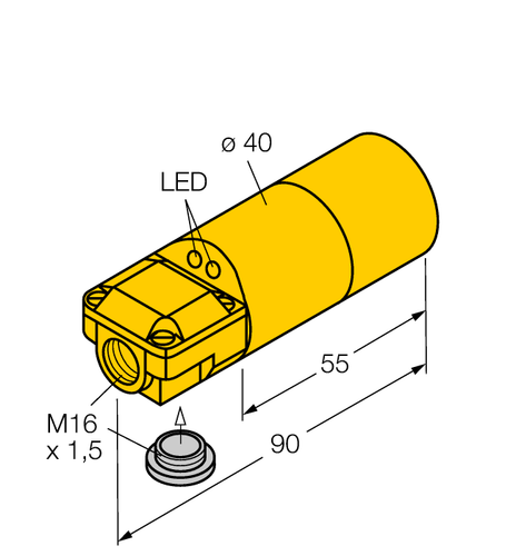 For TURCK NI30-K40SR-VP4X2 15658 Inductive sensor PNP