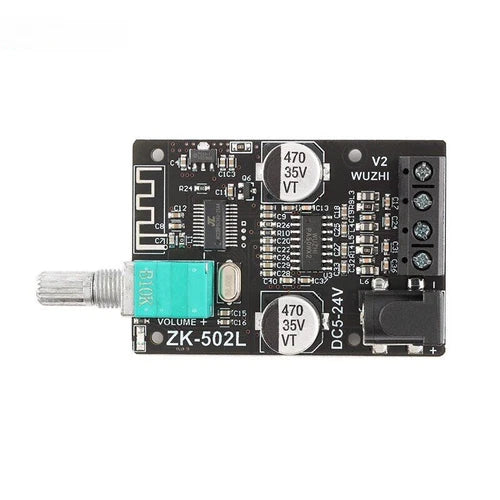 1X Mini BLE 5.0 Digital Power Amplifier Board Module DC 5-24V 50W ZK-502L