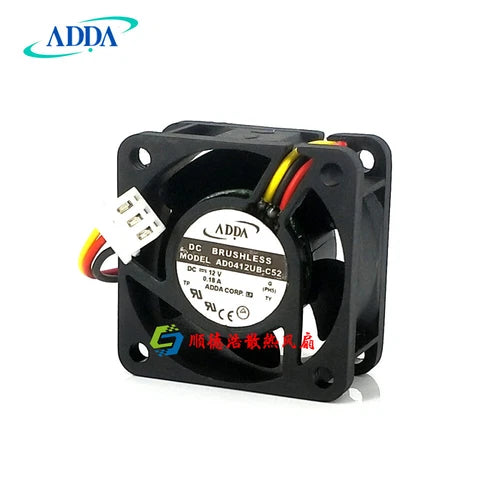 1PC  three-wire cooling fan  AD0412UB-C52 4020 12V 0.18A 4CM