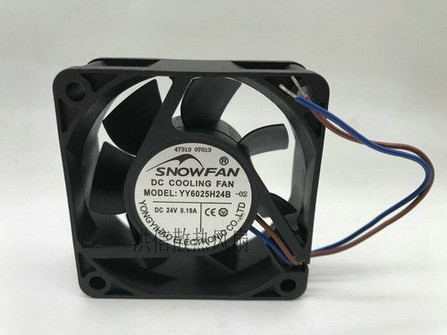 1 PCS SNOWFAN Fan YY6025H24B 24V 0.19A 6025 6CM Double Ball Industrial DC Fan