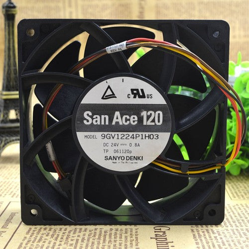 One For SANYO  9GV1224P1H03 San Ace120 24V 0.8A cooling fan Free Shipping