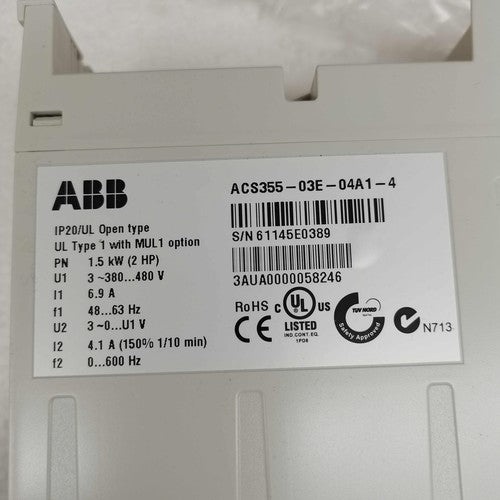 1pc  Abb Inverter ACS355-03E-04A1-4 3P AC380V~480V 1.5KW Free shipping