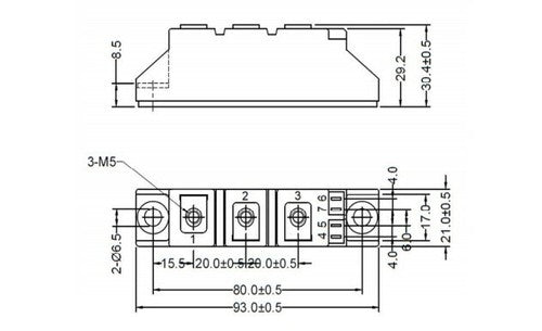 SCR Module MMK110A160B 110A1600V