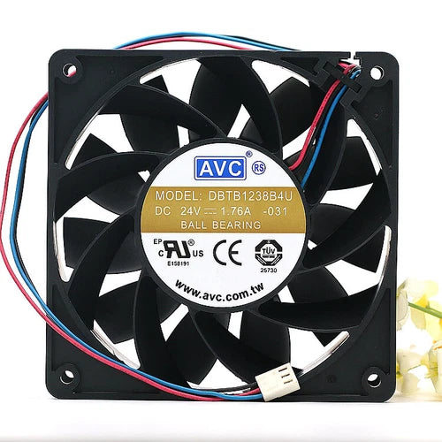 1PC   12038 3-wire 3-pin inverter DC fan DBTB1238B4U 24V 1.76A 5500RPM 12CM