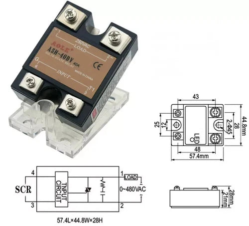 1X Blister pressure regulating SSR-25DV Single-phase solid state relay ASH-40DV