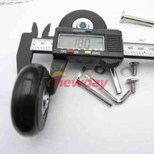 2Set OD 55mm Luggage Suitcase Replacement Wheels Axles Deluxe Repair