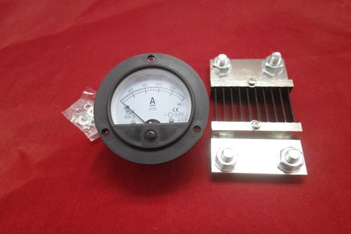 1X Current Meter Dia. 90mm with shunt DC 1000A Round Analog Ammeter Panel AMP