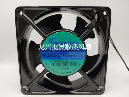 1 PCS SEADA Fan SA1238A2HBT AC220V 12038 12CM 2 wire aluminum frame axial fan