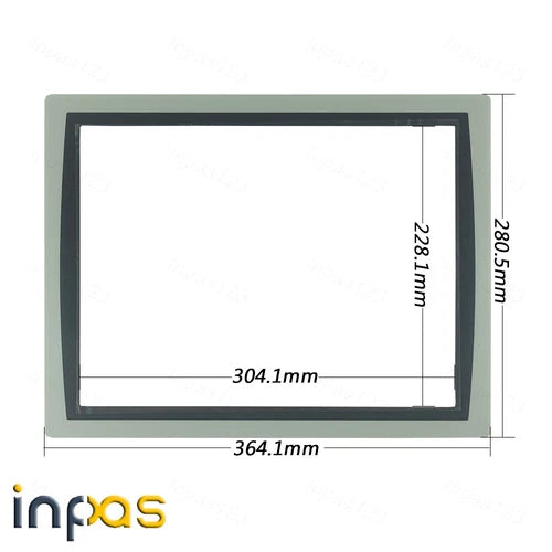 QTY:1SET  4-wire Touch screen panel glass+protect film overlay 2711P-T15C22D8S-B