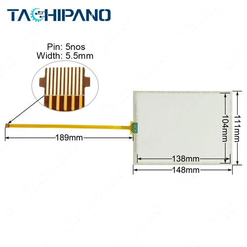 Touch Screen for 2711P-T7C22D9P A SER A Panel Glass + Overlay 2711P-T7C22D9P-A