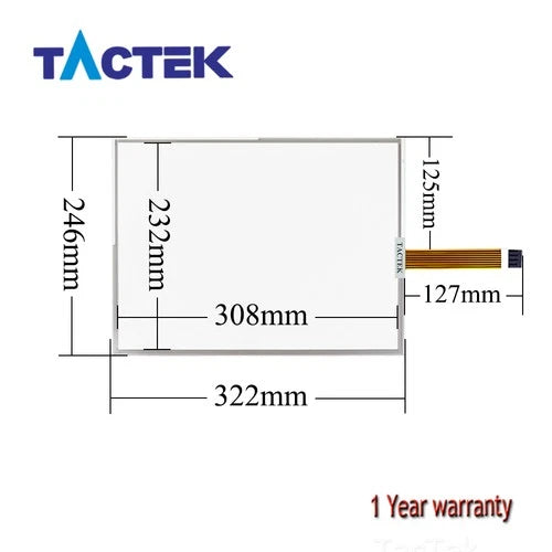 1X  for 2711P-RDT15C 2711P-RDT15C B Glass Panel Digitizer with Foil Touch Screen