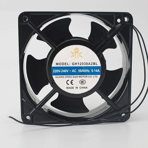 1 PCS GUO HENG Cooling Fan GH12038A2BL AC 220V 0.14A 12cm 12038 2 Wire
