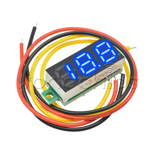 10x Mini DC 0-100V 0.28Inch 3-Digital Voltmeter LED Voltage Panel Meter 3 Wire