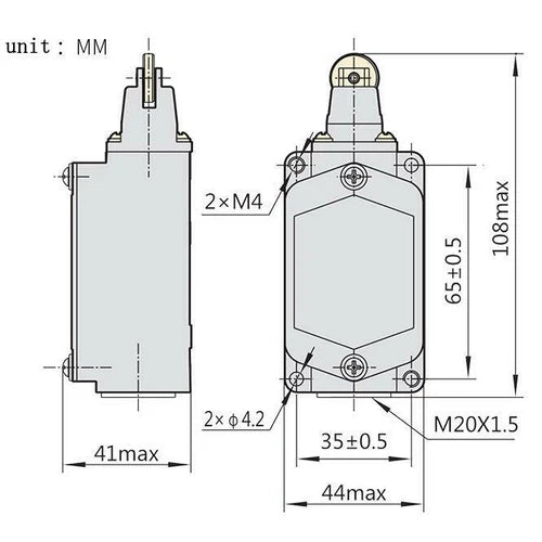 5PCS  For YBLX-K1/411 Limit Switch Roller Direct-acting    Limit Switch