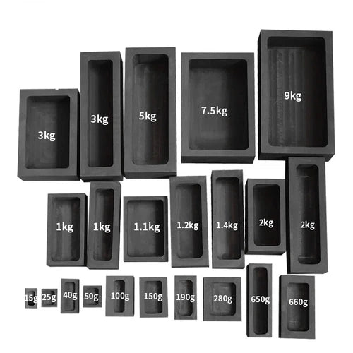 Mini Ingot Bar Graphite Mould Crucible For Melting Gold Casting Refining Silver