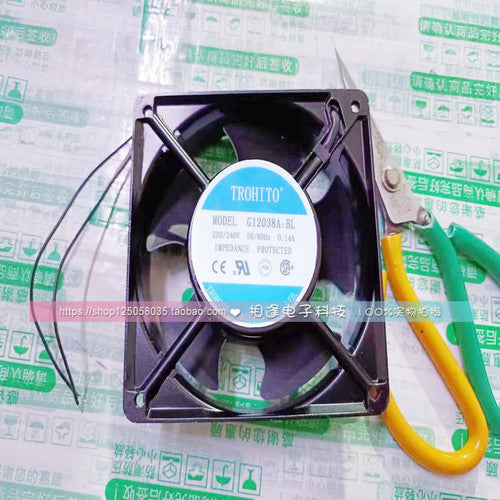 1 PCS TROHITO Fan G12038A2BL AC220-240V 12038 12CM aluminum frame fan