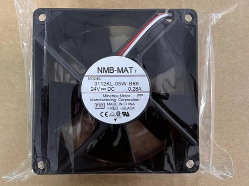 NMB-MAT 3112KL-05W-B69 E01 E00 DC 24V 0.28A 3-Wire 80*80x32mm Server Cooling Fan