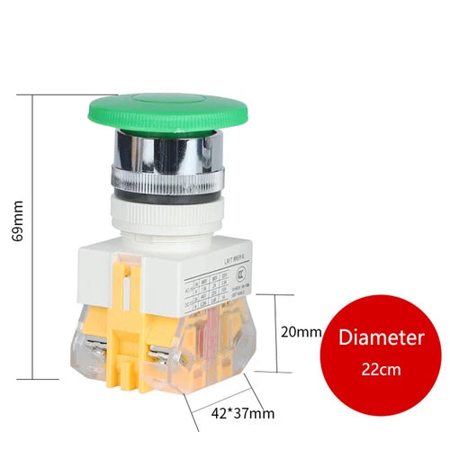 1X For  LAY7-11M Switch Button Power Self-resetting