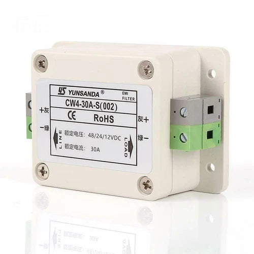 1PC  Car Anti-interference Filter CW4-30A-S(002) 30A DC Power Filter 12V/24V/48V