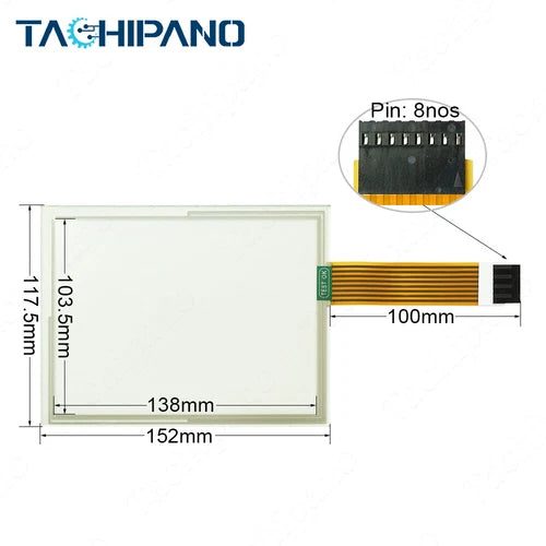 1SET  for 2711P-RDT7CM Panel Glass with Front Overlay 2711P-RDT7CK Touch Screen
