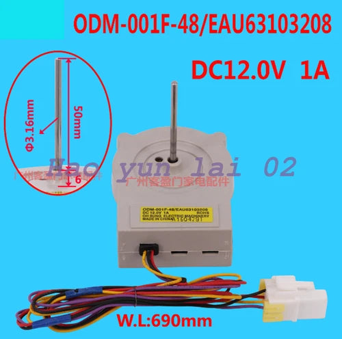 1PC For  Refrigerator EAU63103208 ODM-001F-48 Evaporator Fan Motor