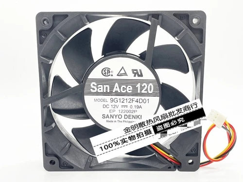 1 pcs  Silent chassis cooling fan   12025 12CM 9G1212F4D01 12V 0.19A