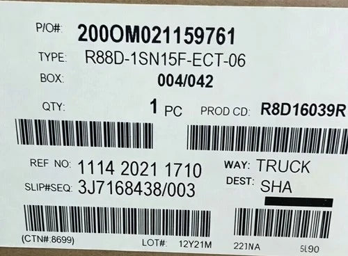 R88D-1SN15F-ECT-06  OMRON R88D1SN15FECT06 Servo Drive