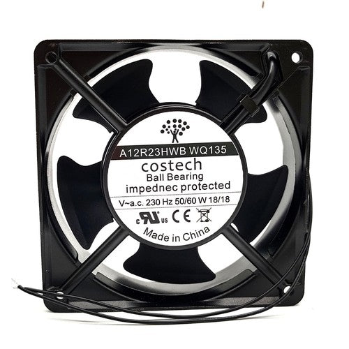 1 PCS Costech Fan A12R23HWB WQ135 AC230V 12038 12CM 2 wire aluminum frame fan
