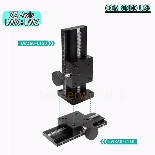 X/Z/XZ Axis Manual Dovetail Groove Slide Table Linear Stage Platform Long Stroke