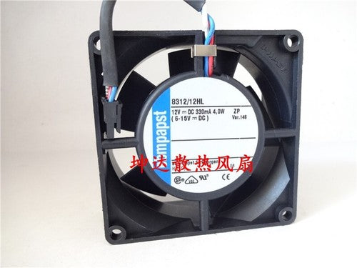 1 PCS Cooling Fan 8312/12HL DC12V 4.0W 8032 8CM 3-wire dual ball cooling fan