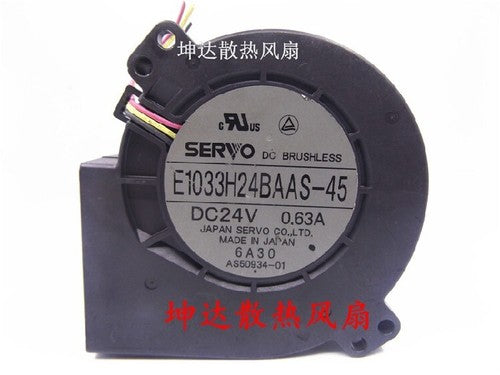 1 PCS SERVO Fan E1033H24BAAS-45 DC24V 0.63A 9cm 3 wire cooling fan