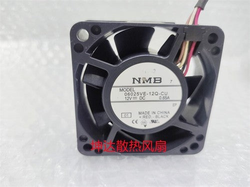 1 PCS NMB Fan 06025VE-12Q-CU DC12V 0.65A 6025 6CM 4-wire cooling fan