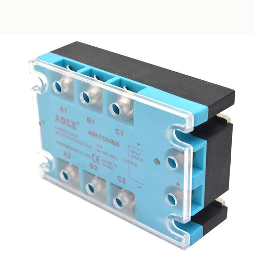 ASH-3-DA4840 Three Phase Solid State Relay Module DC to AC 3-32VDC to 480VAC 40A
