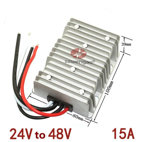 Waterproof car 24V to 48V 15A power supply regulator DC-DC 720W