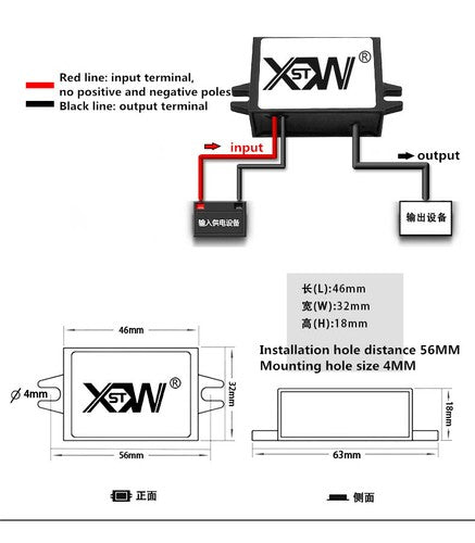 8-85V to 5V 3A 15W converter 12V/24V/36V/48V/60V/72V to 5V car phone USB charger