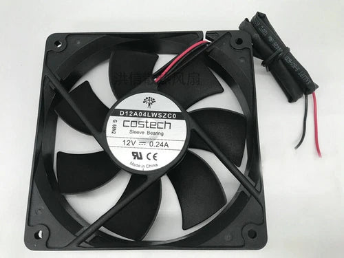 1X    12025 D12A04LWSZC0 12V 0.24A 12CM Cooling Fan Sleeve Bearing