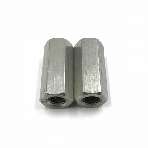 2pcs  304 Stainless Steel M8 x 1.0 Long Rod Coupling Hex Nut