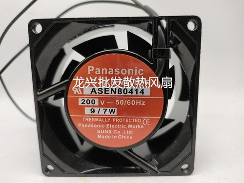 1 PCS Panasonic Fan ASEN80414 AC200V 8CM 2 wire Aluminum frame cooling fan