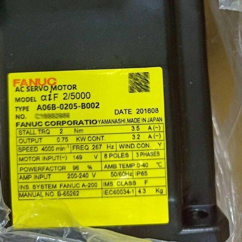 For FANUC A06B-0205-B002  servo motor Free Shipping